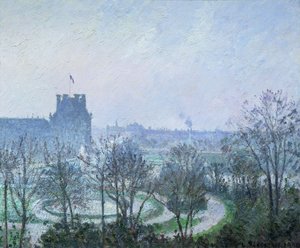 Escarcha blanca, Jardín de las Tullerías, 1900 de Camille Jacob Pissarro